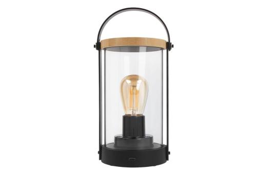 Edison-Bambuslampe Schwarz