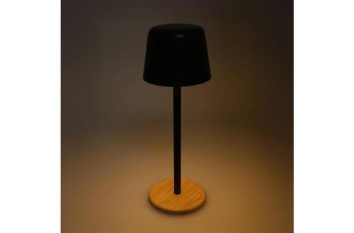 Solis Dimmbare Tischlampe mit Bambusfuß Schwarz