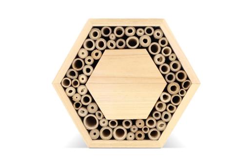 Bienenhaus aus FSC-Holz, sechseckig Natur