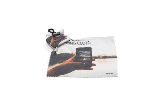 Keychain with microfiber cloth anti-bacterial Transparent white