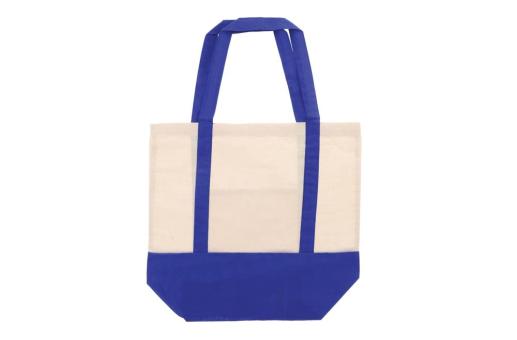 Shopping bag OEKO-TEX® cotton 140g/m² 40x10x35cm Aztec blue