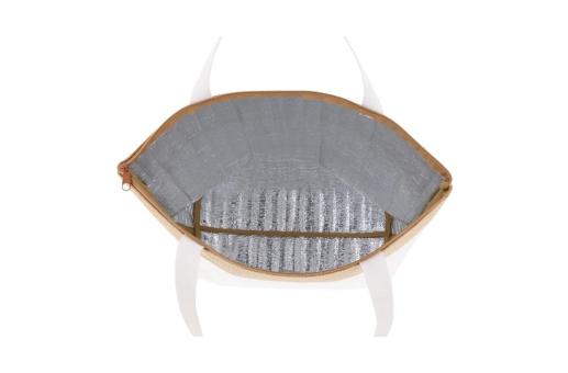 Beach cooler bag cotton/jute 42x10x30cm Ecru