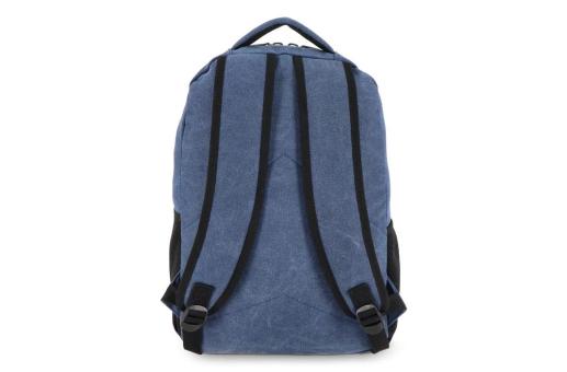 Rucksack Harper aus recyceltem Baumwoll-Canvas Dunkelblau