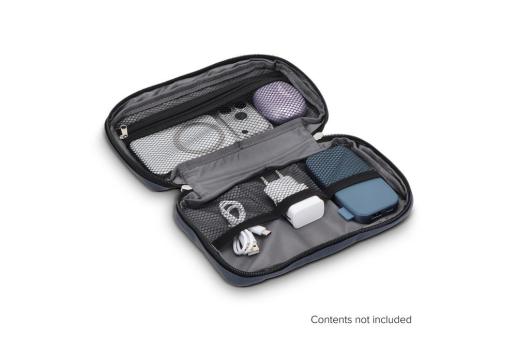 rPET PU-beschichtete 210D Napa-Organizer-Tasche 22 x 13 x 4 cm Dunkelblau