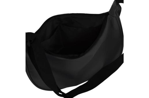 PU-beschichtete R-PET 600D Halbmond-Tragetasche Schwarz