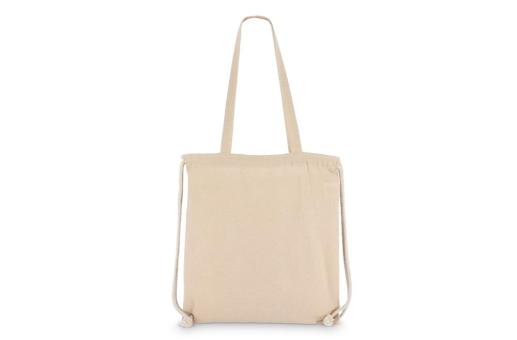 Baumwoll-Tragetasche mit Kordelzug OEKO-TEX® 38 x 42cm 140g/m² Ecru