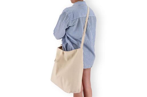 Tragetasche aus Baumwolle OEKO-TEX® 40 x 13 x 44cm 220g/m² Ecru