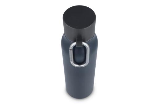 Carabiner matt finish Thermo bottle 600ml Convoy grey