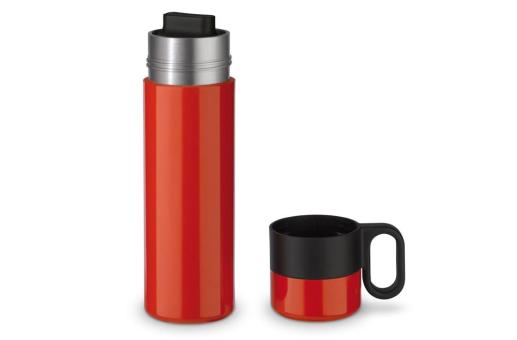 Isolierflasche mit Becher 500ml Rot