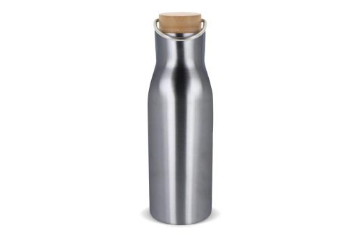 Isolier-Flasche mit Bambusdeckel, 500ml 