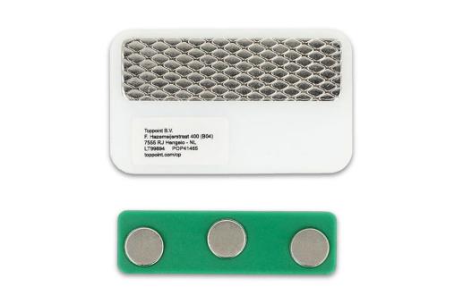 Namensschild mit Magnet 50x30mm Weiß