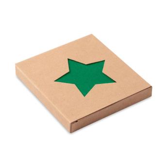 STARGUARD RPET 4 felt coaster set Green