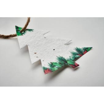 TREESEED Weihnachtsschmuck Samenpapier Weiß