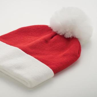 MENSA Weihnachtliche Strickmütze Rot