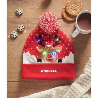 SHIMAS LIGHT Christmas knitted beanie LED Red