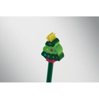 CLAUS Christmas pencil with eraser Green