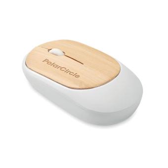 CURVY BAM Wireless mouse in bamboo White