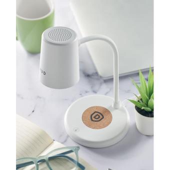 SPOT Wireless charger, lamp speaker White