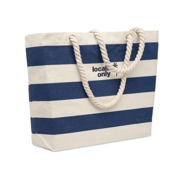 HEAVEN STRIPE Cotton beach bag 220 gr/m² Aztec blue