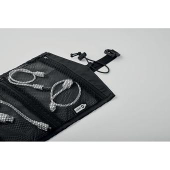 TRAVELI 210RPET travel cable organizer Black
