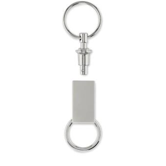 KEYSPLIT Pull apart split key ring Flat silver