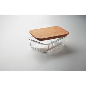 CANOA Glass lunch box with cork lid Transparent