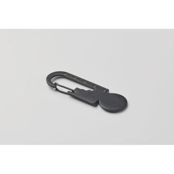 MULTIKEY Multifunctional key ring token Black