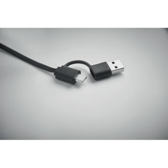 LINEA 60W retractable charging cable Black