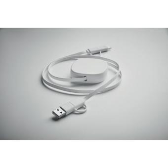 LINEA Einziehbares Ladekabel 60W Weiß