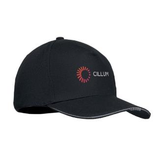 LUZCAP Baseball Kappe mit LED 220g/m² Schwarz