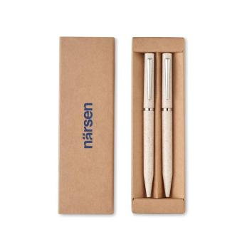 PEAT Wheat straw/ABS twist pen set Fawn