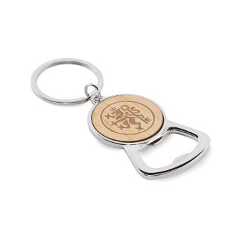 KEYPOP Recycled aluminium key ring Timber