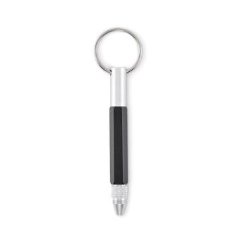 TWEN Key ring with twist action pen Black