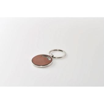 LIRCLE Round shape key ring Brown