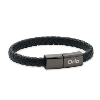 FAULETI CHARGE Braided bracelet cable type-C Black