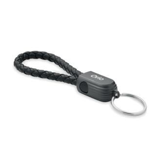 FAULETI LOOP Key ring loop cable type-C Black