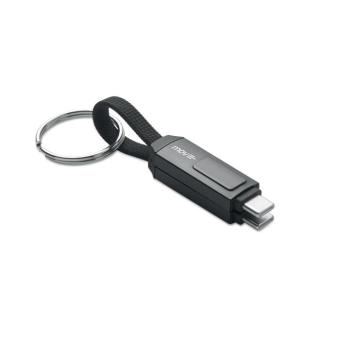 KEYSTO 60W charging cable keyring Black