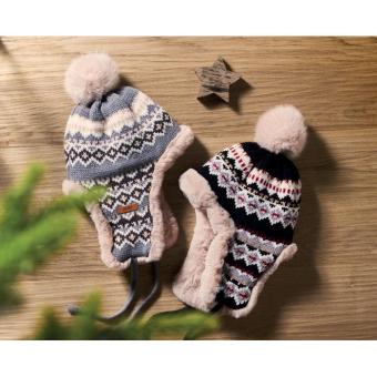 YULONG Gestrickte Ohrenmütze Grau