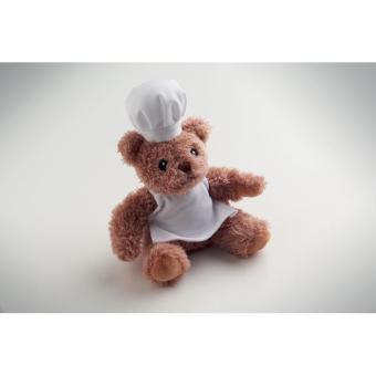 TEDDCHEF Teddybär Koch Weiß