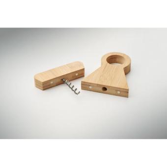STANDTURN Bamboo bottle stand & opener Timber