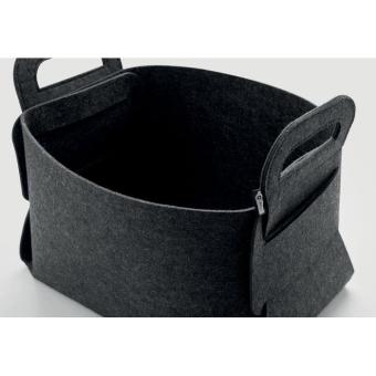 FIALAN Foldable RPET felt basket Stone