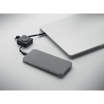 SKILFUL Einziehbares 100W-Typ-C-Kabel Schwarz