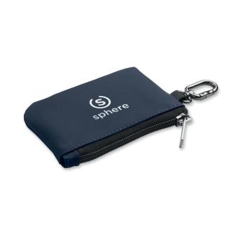 GUARDO PU key case wallet w/carabiner Navy
