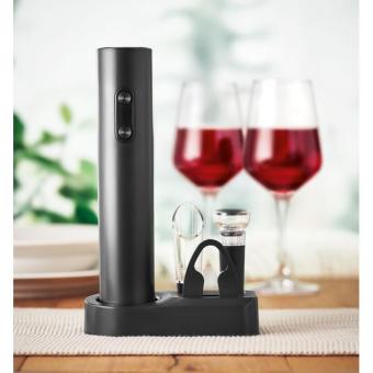 VINO SET Electric wine opener set Black