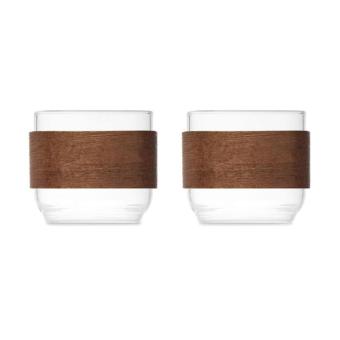 BOGOTA SET Coffee glass set walnut grip Timber