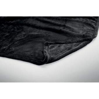 AGRADABLE Fleece blanket & 2 mugs set Black