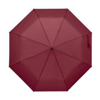 RAYNA FOLD 21" auto umbrella wood handle Burgundy