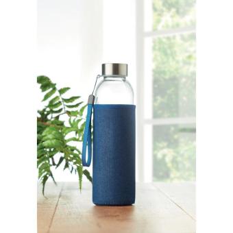 UTAH DENIM Trinkflasche Glas 500ml Blau