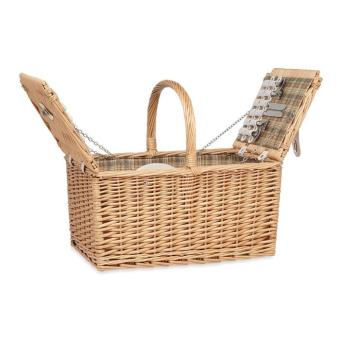 MIMBRE PLUS Wicker picnic basket 4 people Timber