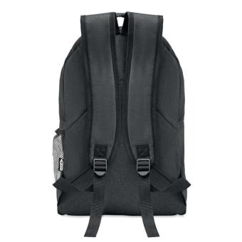 SIENA 600D RPET 2 tone backpack Black